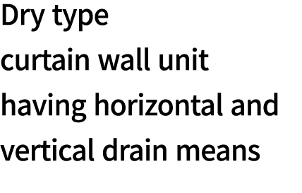 Dry type curtain wall unit having horizontal and vertical drain means