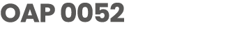 OAP 0052
