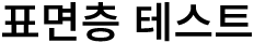 표면층 테스트