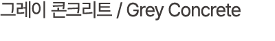 그레이 콘크리트 / Grey Concrete